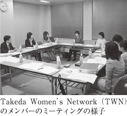 Takeda Women’s Network（TWN）のメンバーのミーティングの様子