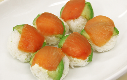 Rapped Sushi with Salmon and Avocado