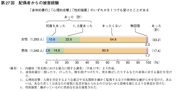 第27図　配偶者からの被害経験