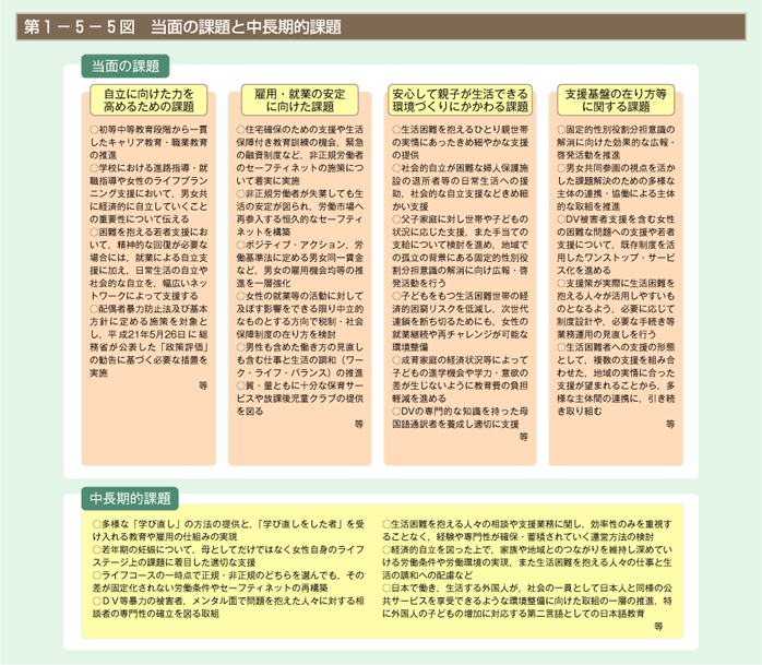 第5図　当面の課題と中長期的課題