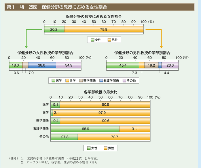 第25図　保健分野の教授に占める女性割合