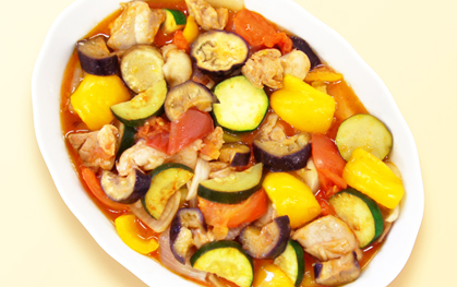 Summer vegetable and sesame oil ratatouille