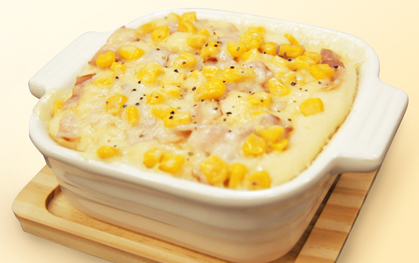 Mayonnaise & corn steamed cake