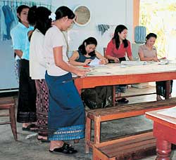 Houey Hong Vocational Training Center for women - Training in pattern cutting