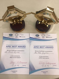 「APEC BEST AWARD（大賞）」と「Best Social Impact賞」をW受賞！2