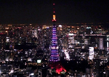 東京タワー／東京都（11/12）のパープル・ライトアップ2