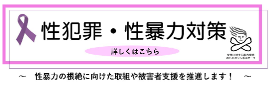 性犯罪・性暴力対策 詳しくはこちら