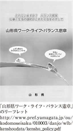 「山形県ワーク・ライフ・バランス憲章」のリーフレット