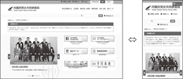 レスポンシブWebデザイン各端末表示レイアウトイメージ