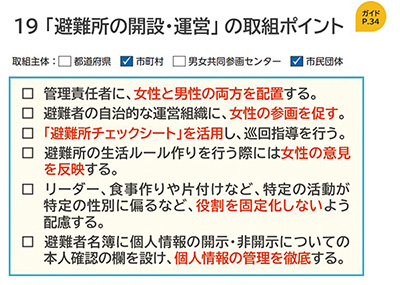 避難所の開設。運営の取組ポイント