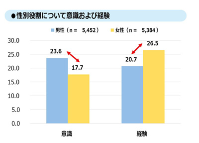 性別役割について意識及び経験