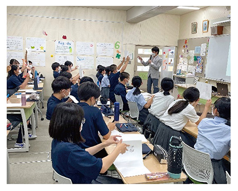 中学校での授業の様子