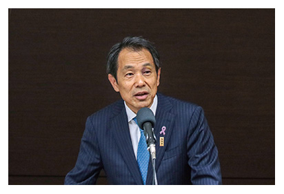 清水社長のご講演の様子