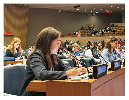 本年のCSW70にユース代表として派遣された小阪ゆき乃さん
